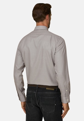 Boggi Milano Regular fit Overhemd in Bruin