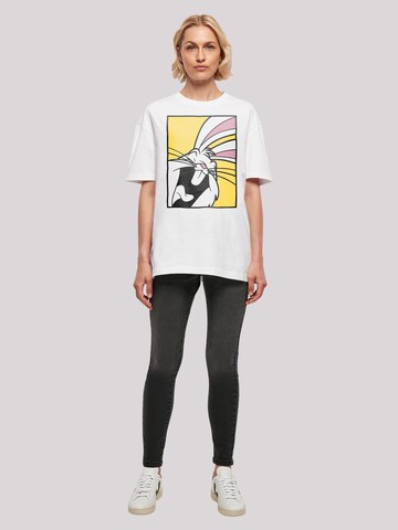 T-shirt 'Looney Tunes Trickfilm Serie Cartoon Bugs Bunny Laughing' F4NT4STIC en blanc