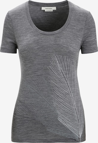 T-shirt fonctionnel 'Scoop Plume' ICEBREAKER en gris : devant