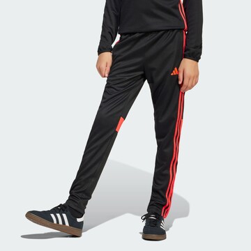 ADIDAS PERFORMANCE Tapered Sportbroek 'Tiro 25 Essentials' in Zwart: voorkant
