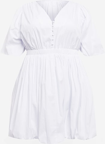 GLAMOROUS CURVE Kleid in Weiß: predná strana