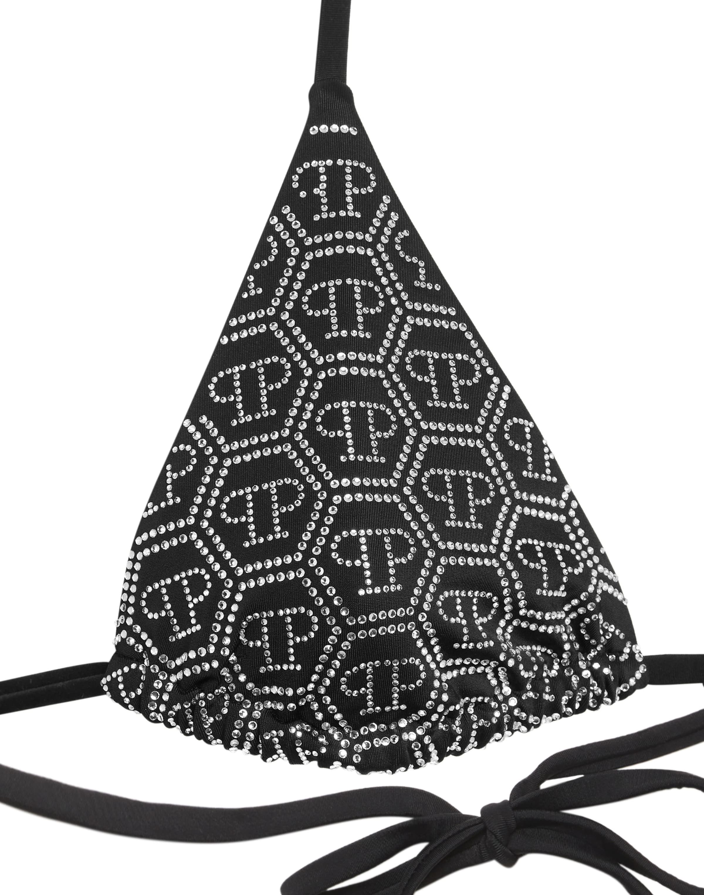 Philipp Plein Triangel Bikinitop in Zwart