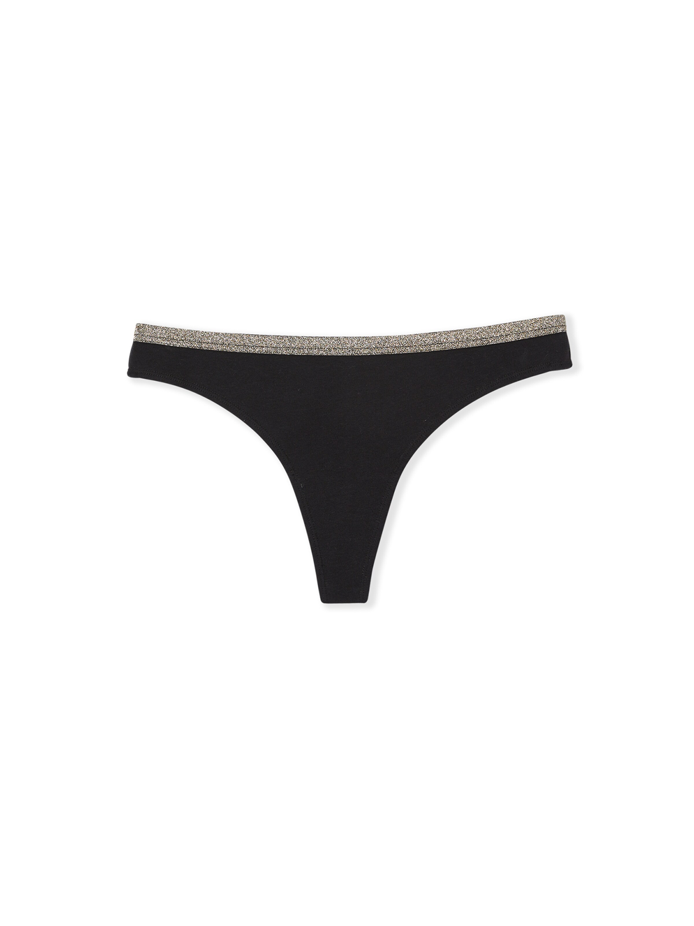 ETAM Thong 'Fame' in Black: front