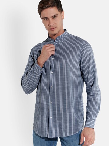 Coupe regular Chemise Steffen Klein en bleu : devant