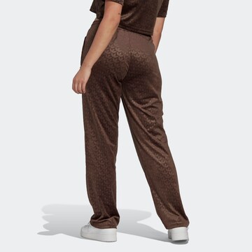 Wide leg Pantaloni 'Velvet Straight' di ADIDAS ORIGINALS in marrone