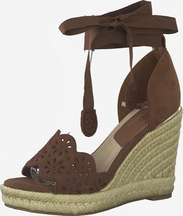 TAMARIS Sandals in Brown: front