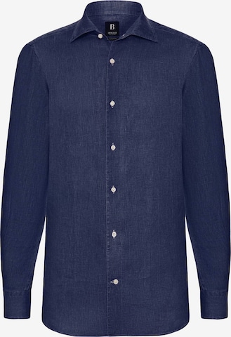 Boggi Milano Button Up Shirt in Blue: front