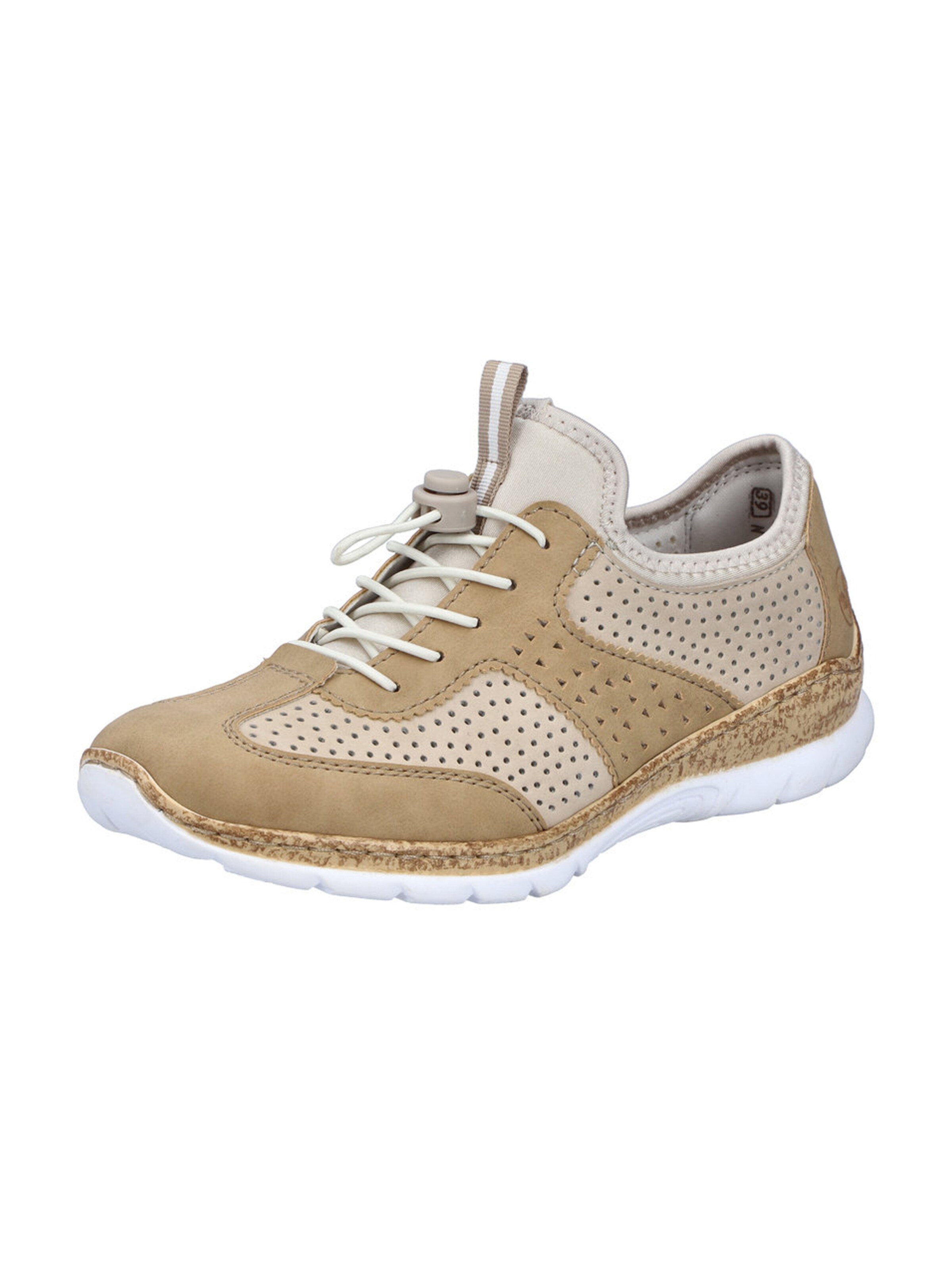 Baskets basses Rieker en beige : devant