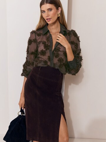 Lipsy Blouse in Brown