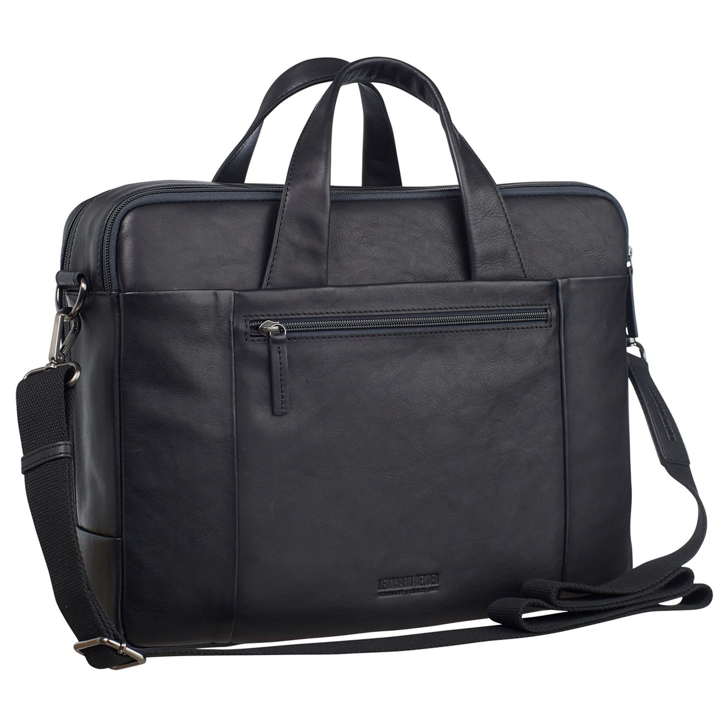 LEONHARD HEYDEN Document Bag 'Hamburg' in Black