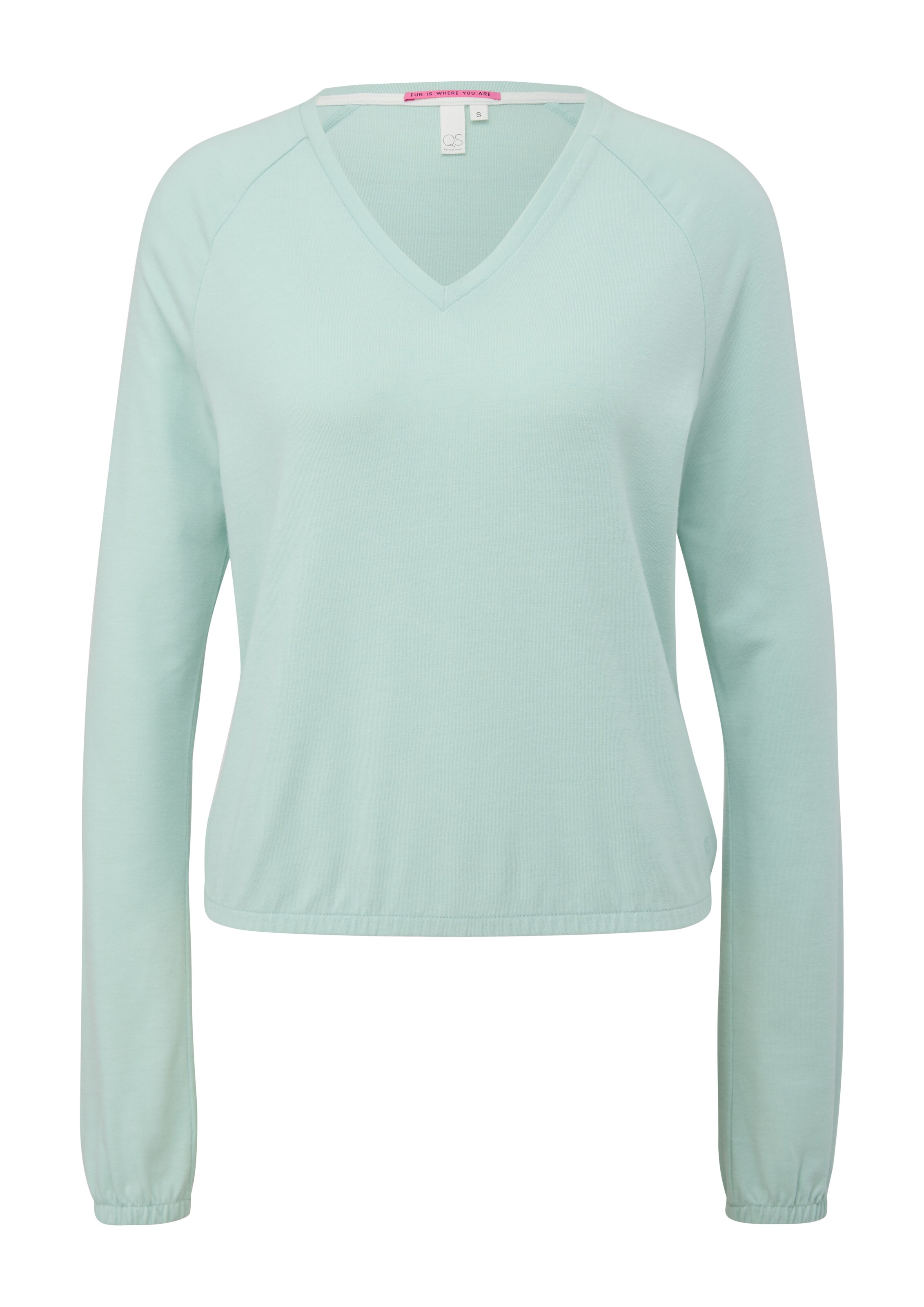 QS Shirt in Blauw: voorkant