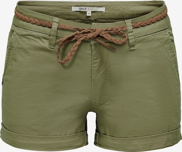 ONLY Regular Chino Pants 'Evelyn' in Green: front