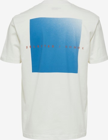T-Shirt 'Matt' SELECTED en blanc