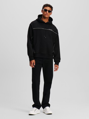 Karl Lagerfeld Bluzka sportowa 'Reflective Pipe-Lined' w kolorze czarny