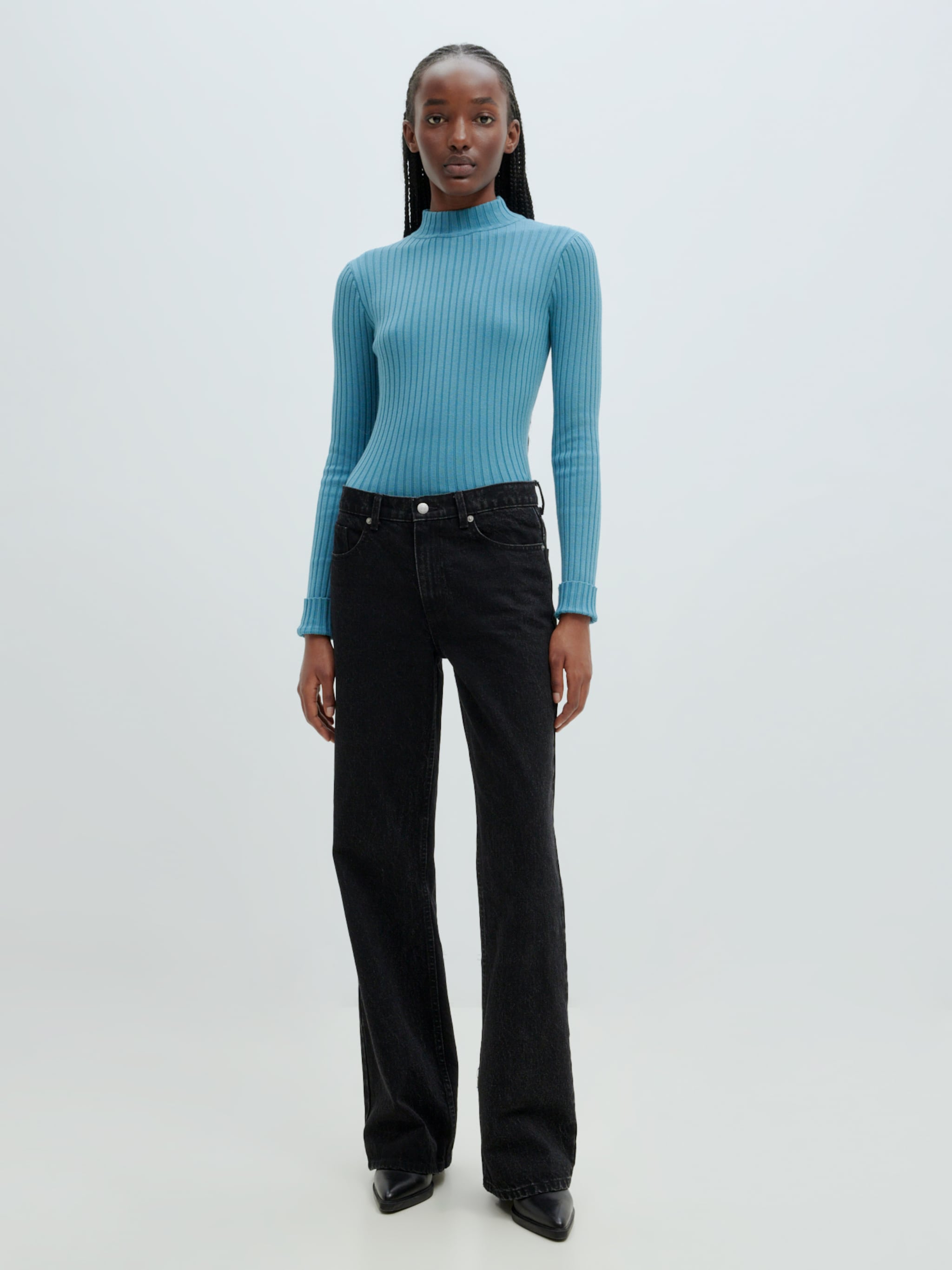 EDITED Produkte Pullover 'Jannice' cyanblau