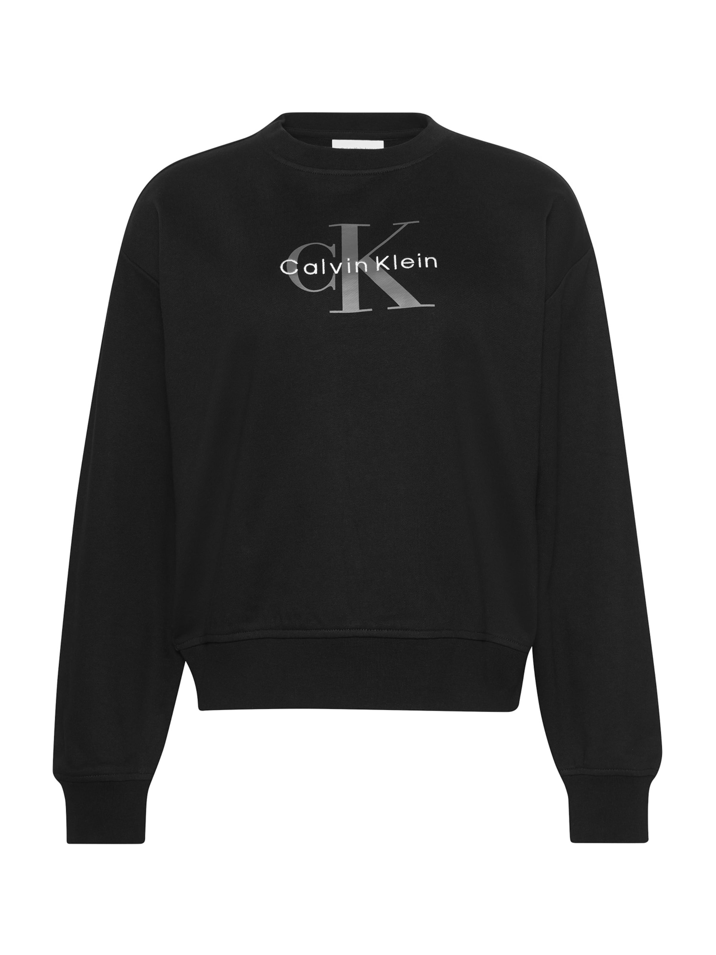 Calvin Klein Jeans Суичър в черно: отпред