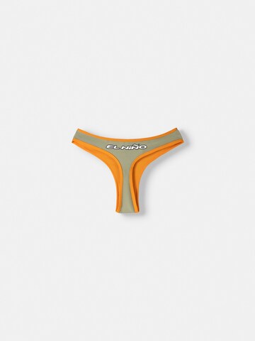 Bershka Dół bikini w kolorze zielony
