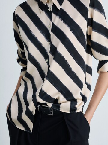 MANGO Blouse 'IDEALE' in Grey
