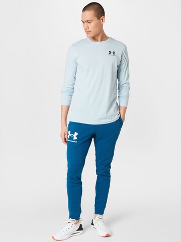 UNDER ARMOUR Tapered Sporthose 'Rival' in Blau