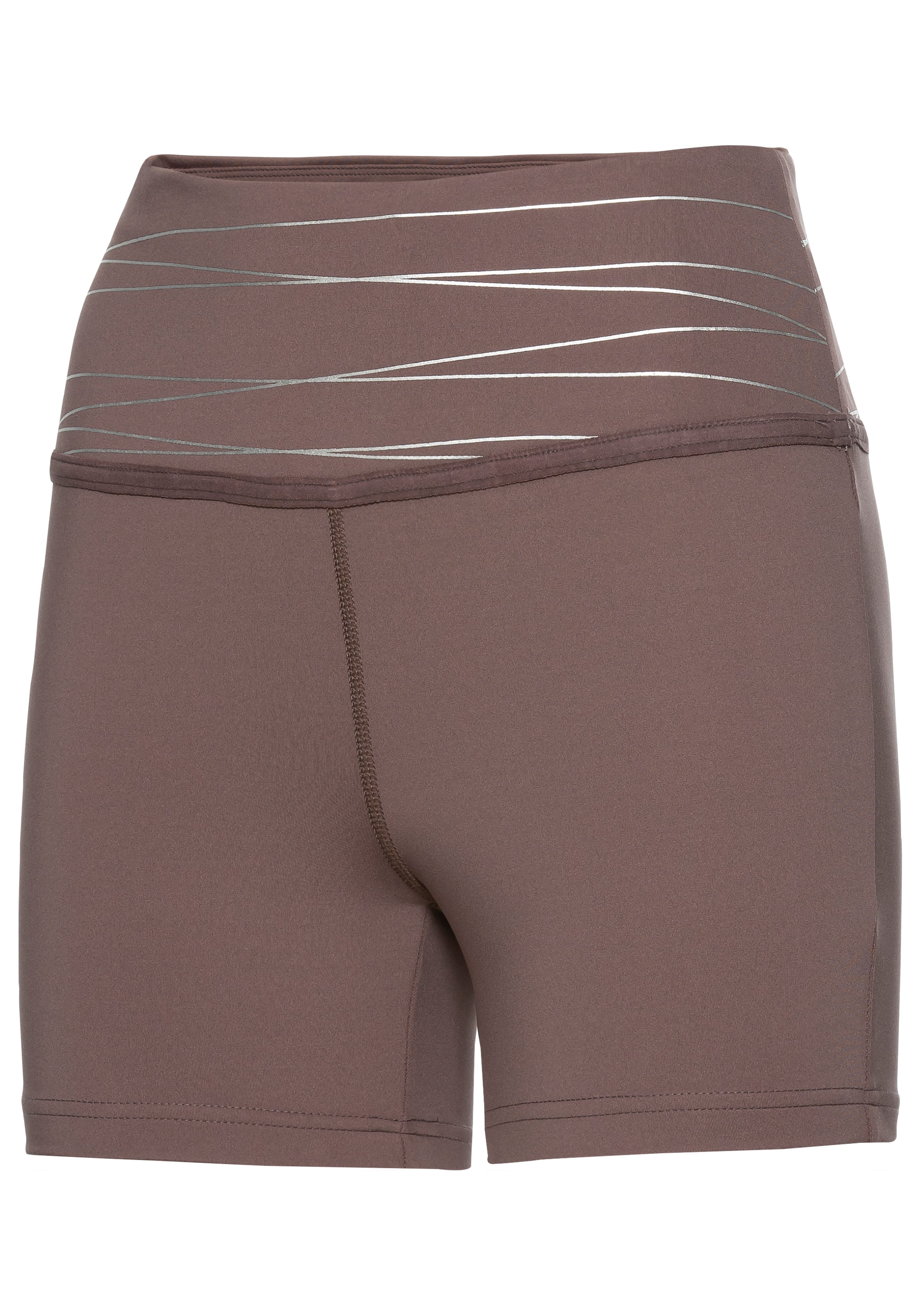 VIVANCE Skinny Workout Pants in Brown: front