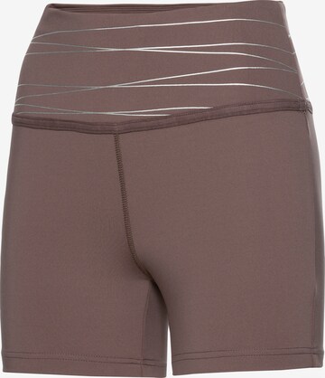 VIVANCE Workout Pants in Brown: front