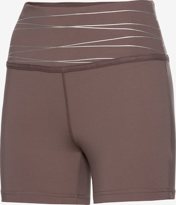 VIVANCE Regular Workout Pants in Brown: front
