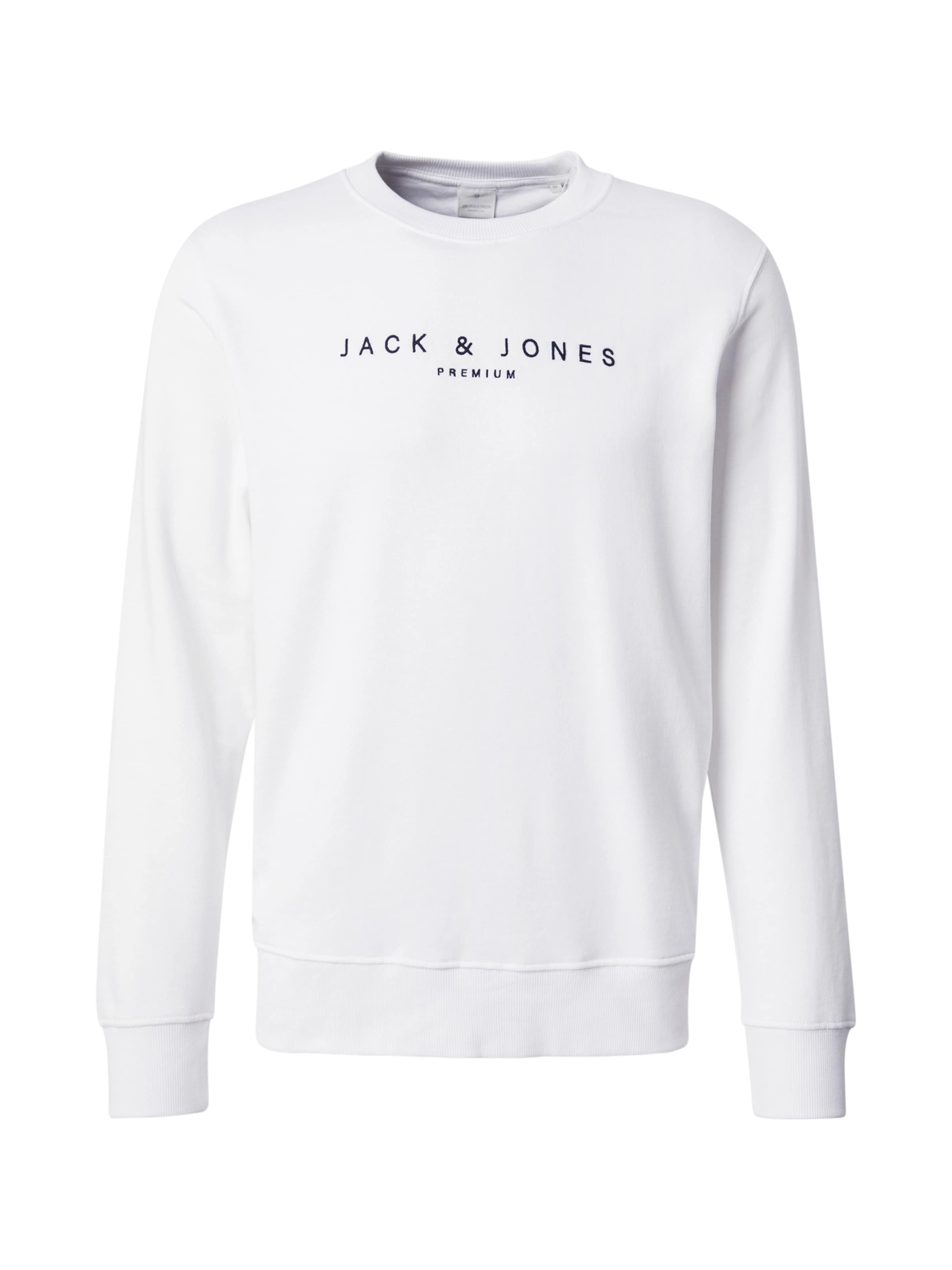 Jack & Jones Premium Суичър 'JPRCCJAYSON' в бяло: отпред