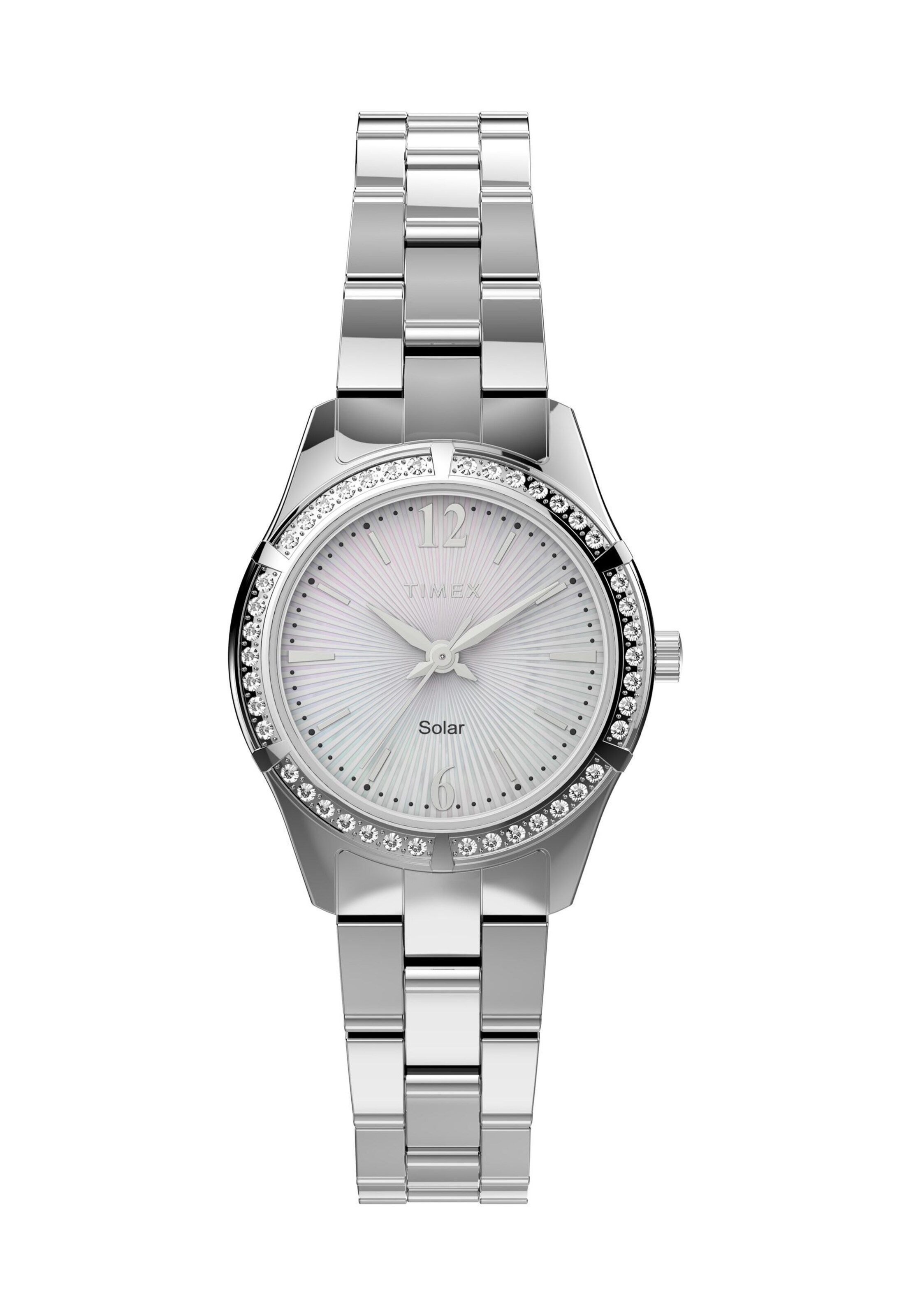TIMEX Analoguhr 'Solar' in Silber: Vorderseite
