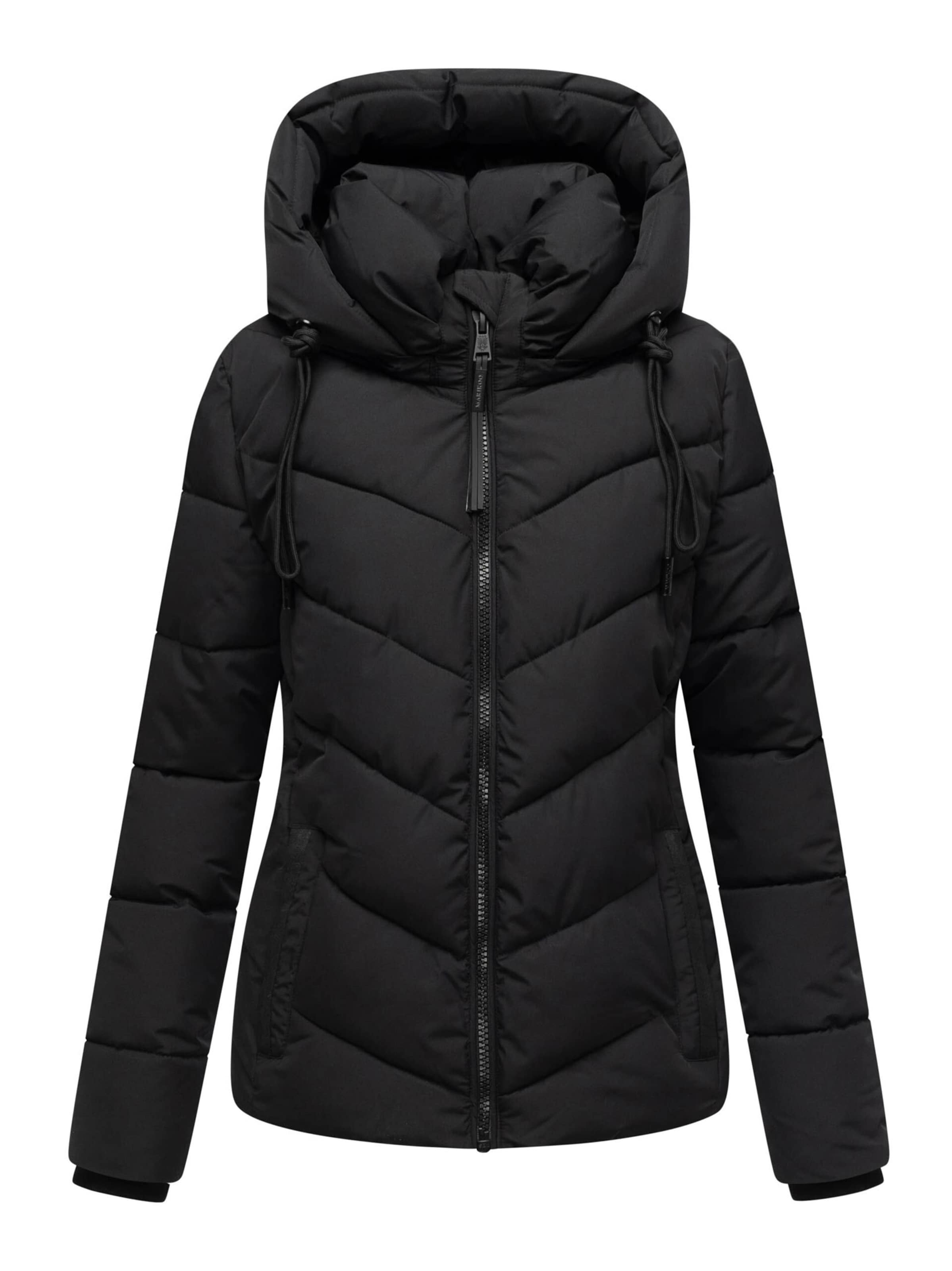 MARIKOO Winter jacket 'Sahnemausii N091' in Black: front