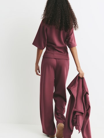 Pull&Bear Loosefit Kalhoty – fialová