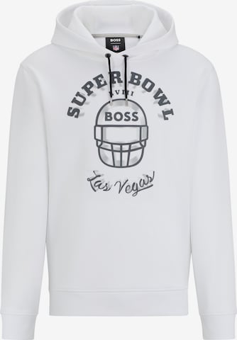 BOSS Orange Sweatshirt ' x NFL' in White: front