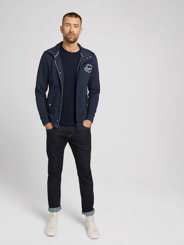 TOM TAILOR Sweatjacke in Blau