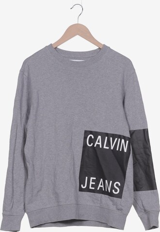 Calvin Klein Jeans Sweatshirt & Zip-Up Hoodie in M in Grey: front