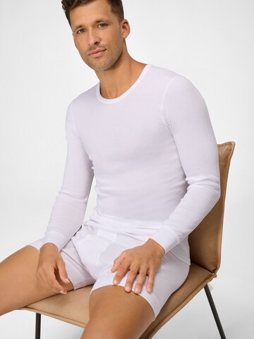Ammann Longsleeve ' Organic Doppelripp ' in Weiß
