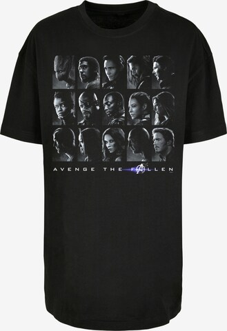 F4NT4STIC Shirt 'Marvel Avengers Endgame The Fallen Heroes' in Zwart: voorkant