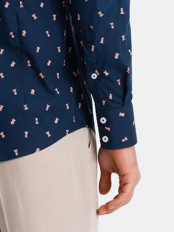 Ombre Regular fit Button Up Shirt in Blue