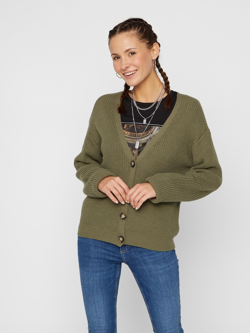 Women Clothing PIECES Knit cardigan Olive