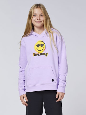 emoji Sweatshirt in Lila: predná strana