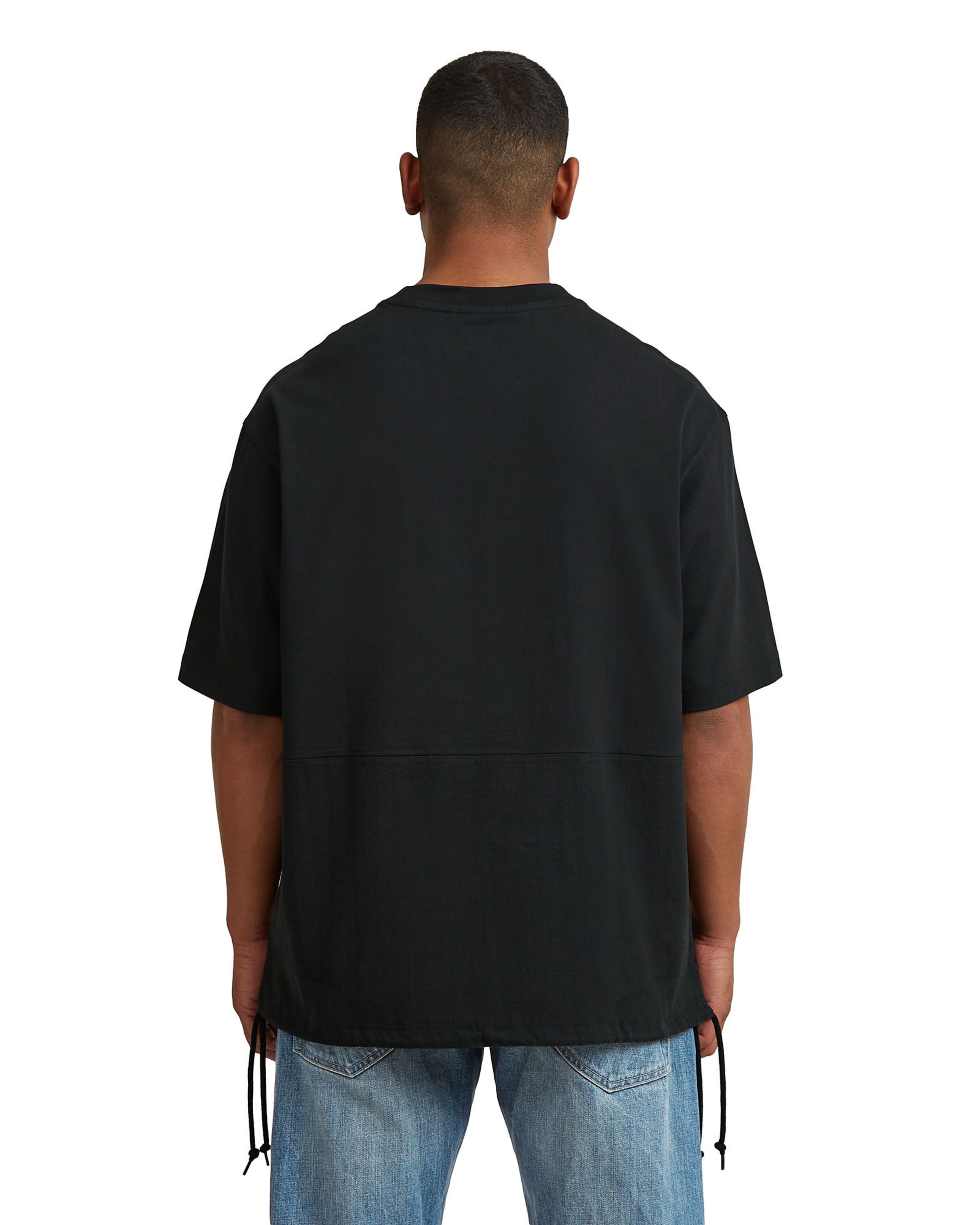 G-STAR T-Shirt 'Woven Mix Loose T-Shirt' in Schwarz