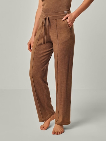 YOU LOOK PERFECT Loose fit Pants 'Elisa' in Brown: front