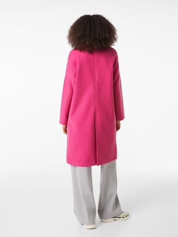 Bershka Prechodný kabát - ružová