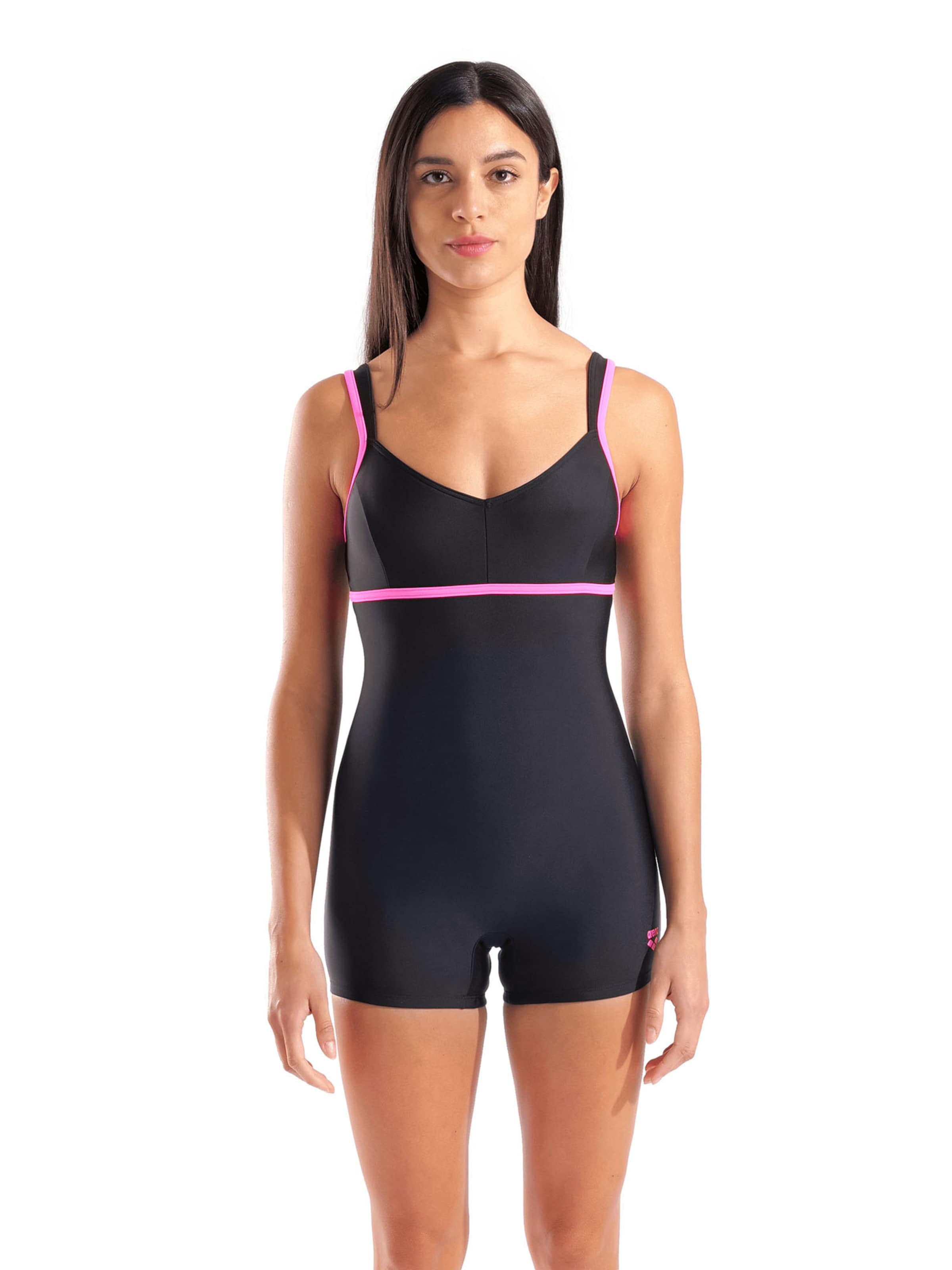 ARENA Korzet Jednodielne plavky 'VENUS COMBI R' - Čierna: predná strana