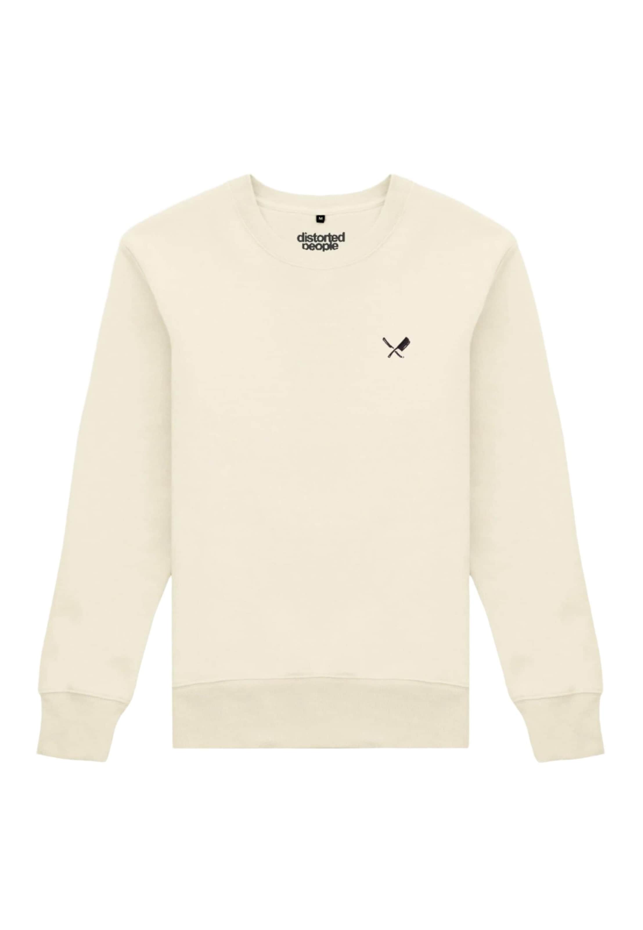 Distorted People Sweatshirt in Wit: voorkant