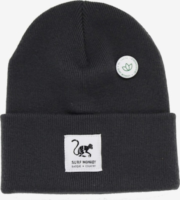 Surf Monkey Mütze in Grau: Vorderseite