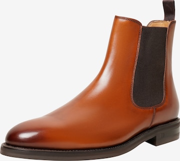 Henry Stevens Chelsea boots 'Marshall CB' in Bruin: voorkant