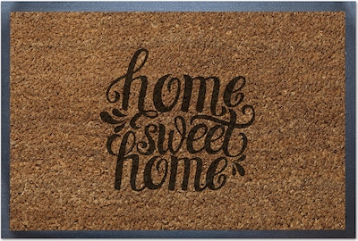 ACHOKA® Fußmatte "home sweet home" 40x60 cm in braun / schwarz, Produktansicht
