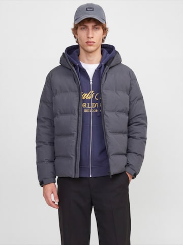 JACK & JONES Winter jacket 'JJSAGE' in Grey: front