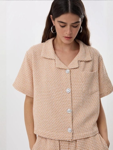 Camicia da donna di Hiccup in giallo: frontale