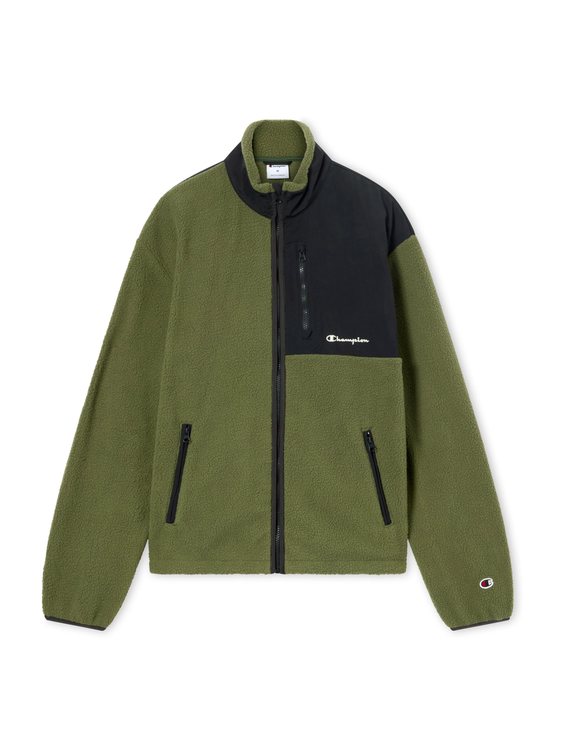 Champion Fleece jas in Groen: voorkant