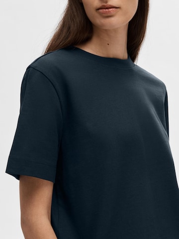 SELECTED FEMME T-Shirt 'ESSENTIAL' in Blau